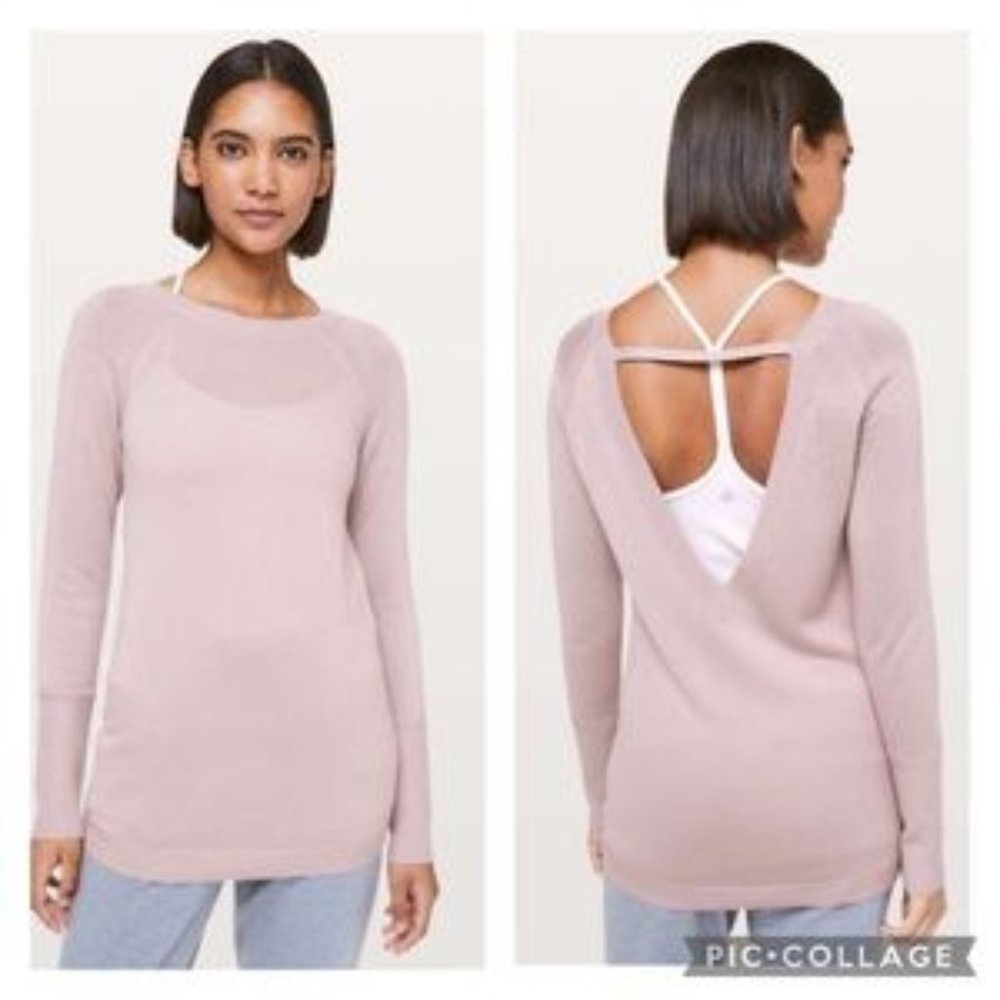 { Lululemon } Unity Drop Back Sweater Cashmere